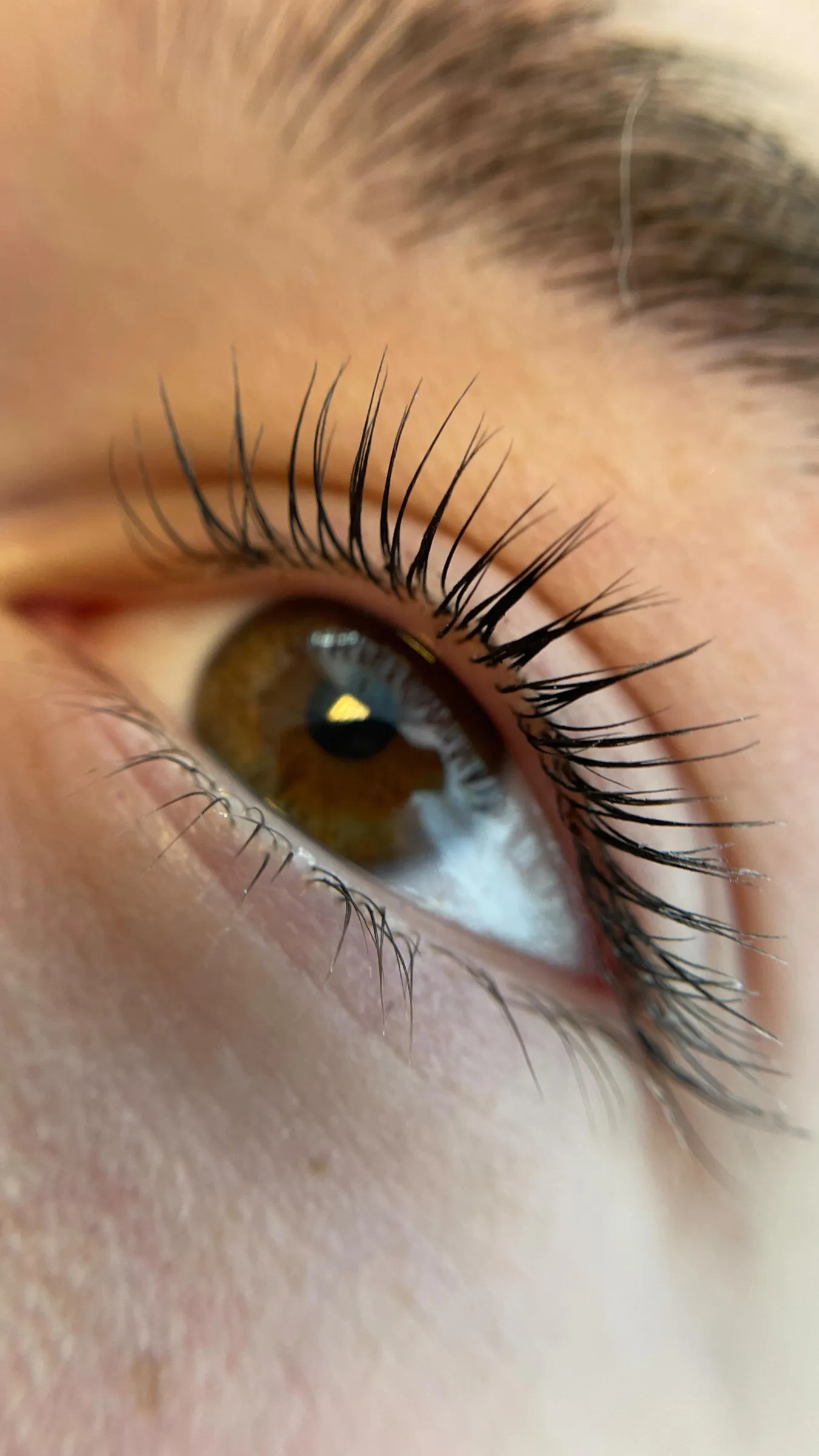 Laminácia obočia a lash lift — práca Aleny Savchuk